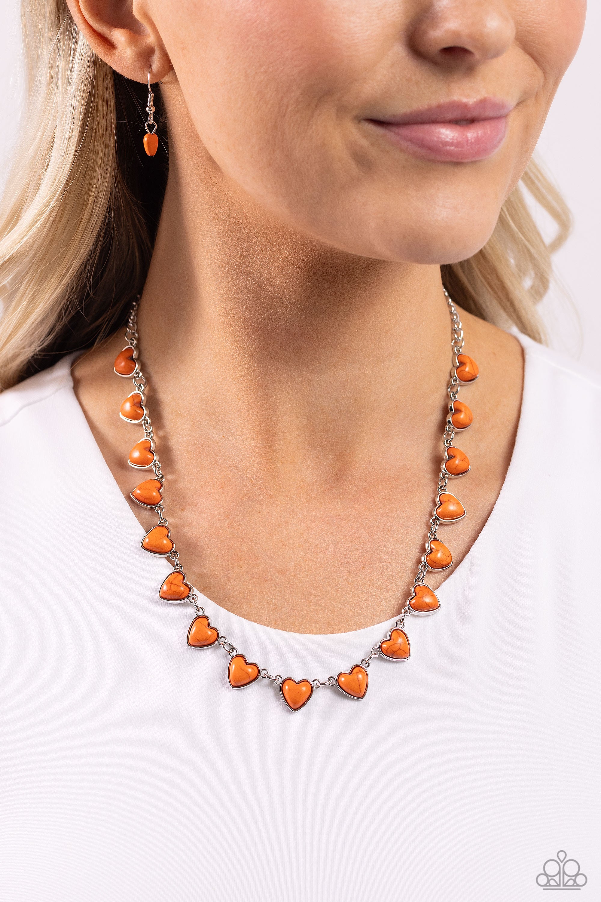 SENTIMENTAL STONES ORANGE-NECKLACE