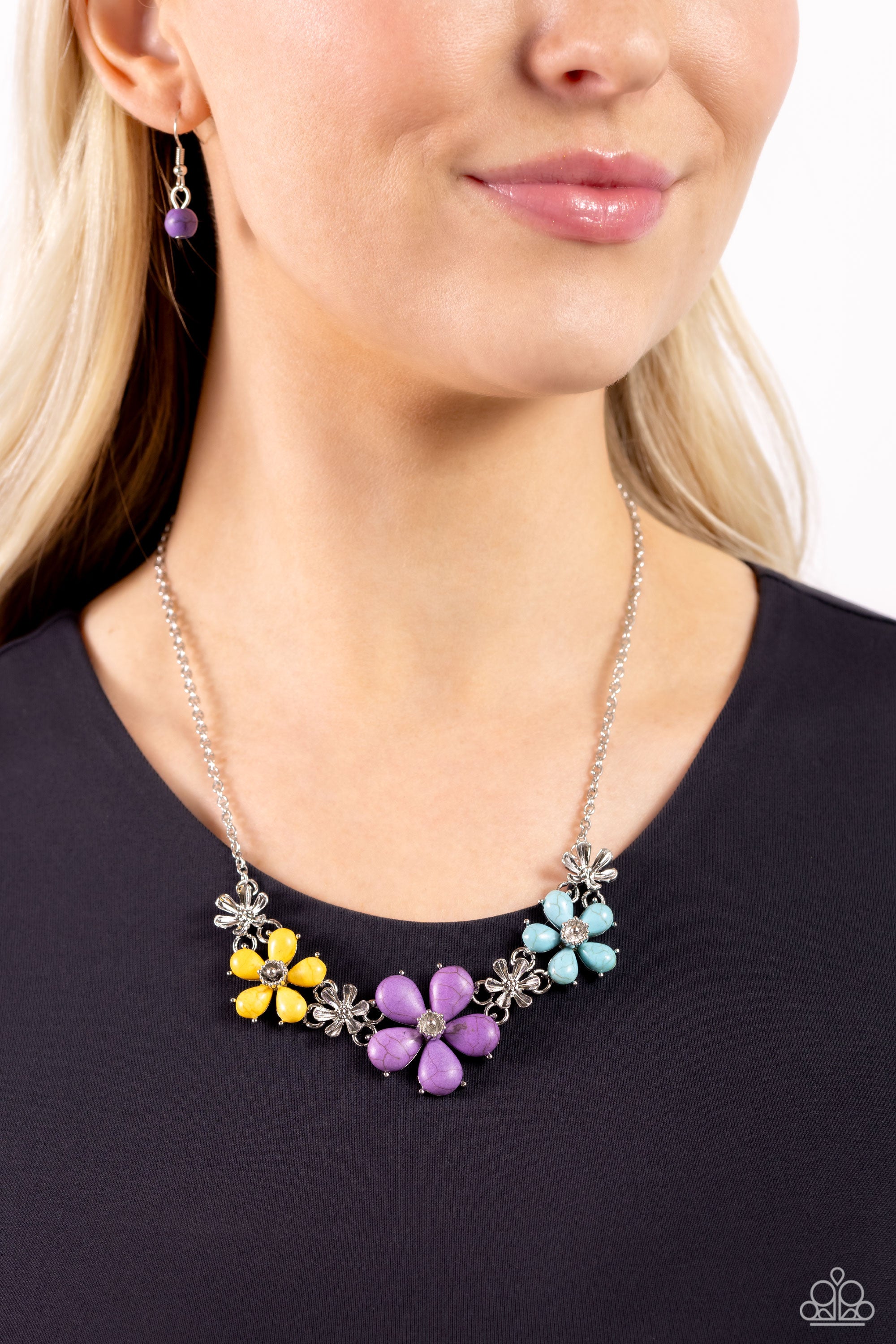 GROWING GARLAND PURPLE-NECKLACE