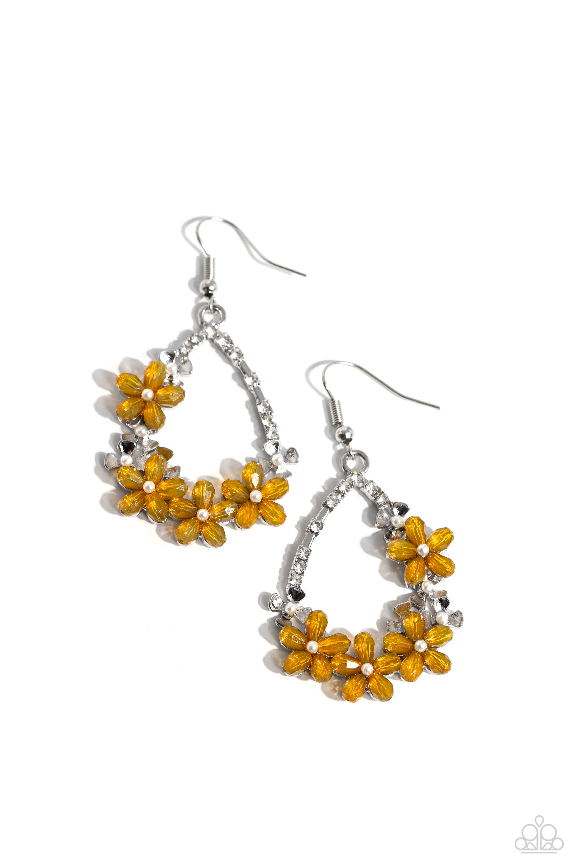 BOISTEROUS BLOOMS YELLOW-EARRINGS