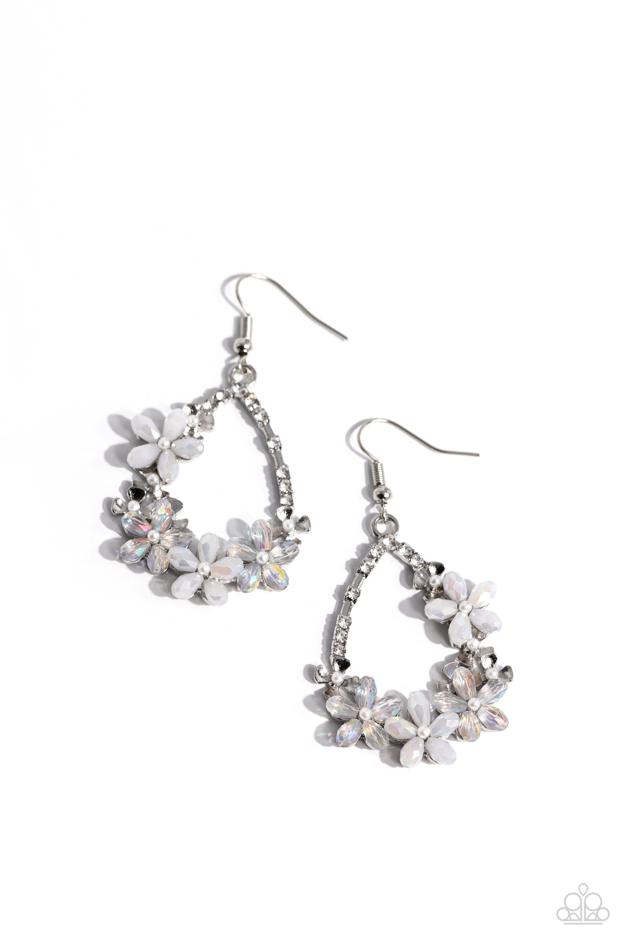 BOISTEROUS BLOOMS WHITE-EARRINGS