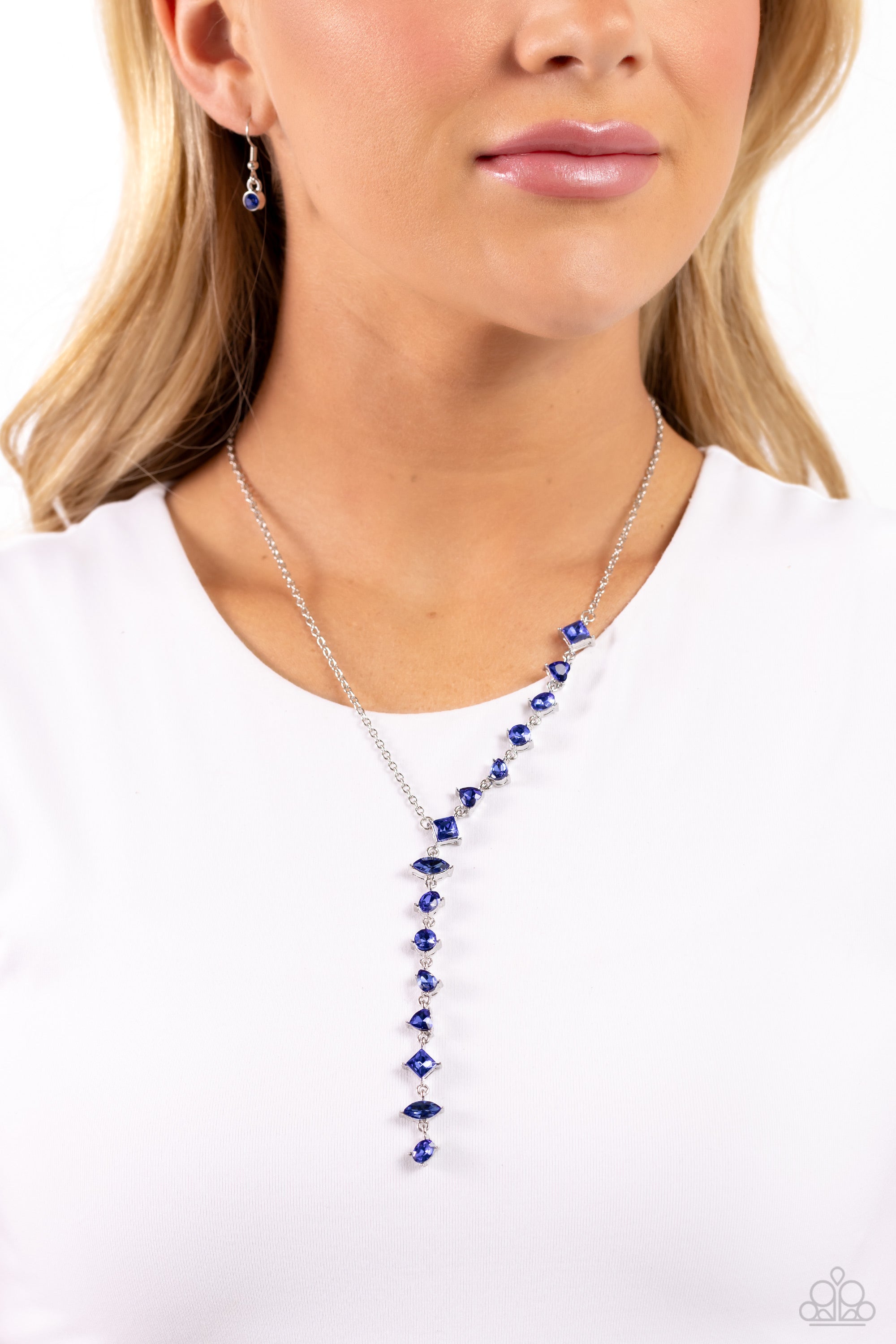 DIAGONAL DAYDREAM BLUE-NECKLACE