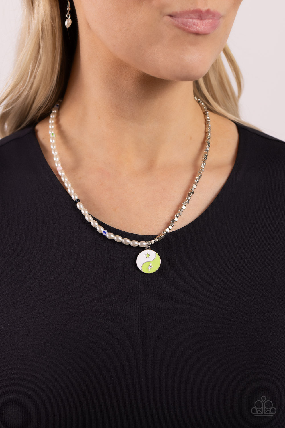 YOUTHFUL YIN AND YANG GREEN-NECKLACE