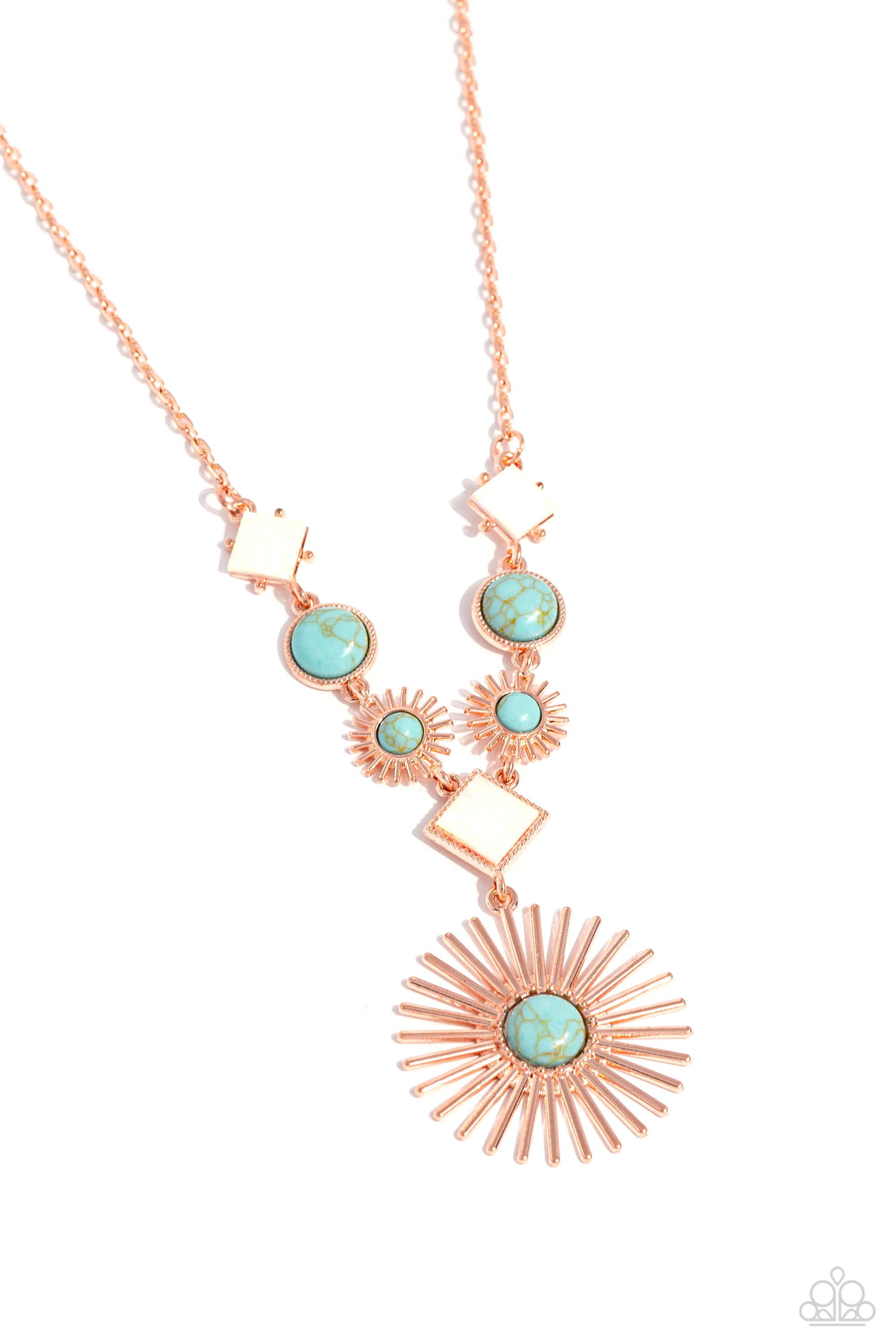 SUNBURST STYLE COPPER-NECKLACE