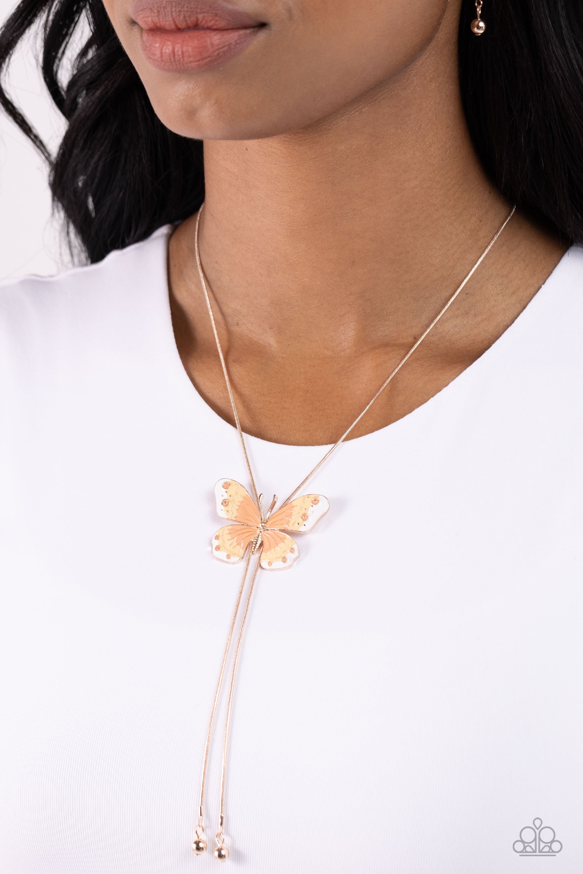 SUSPENDED SHADES ROSE GOLD-NECKLACE