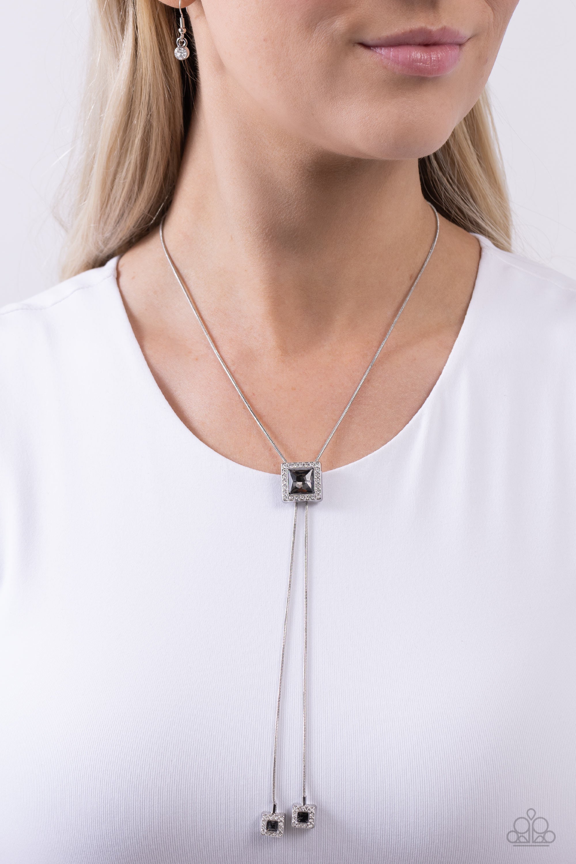 I SOLEMNLY SQUARE SILVER-NECKLACE