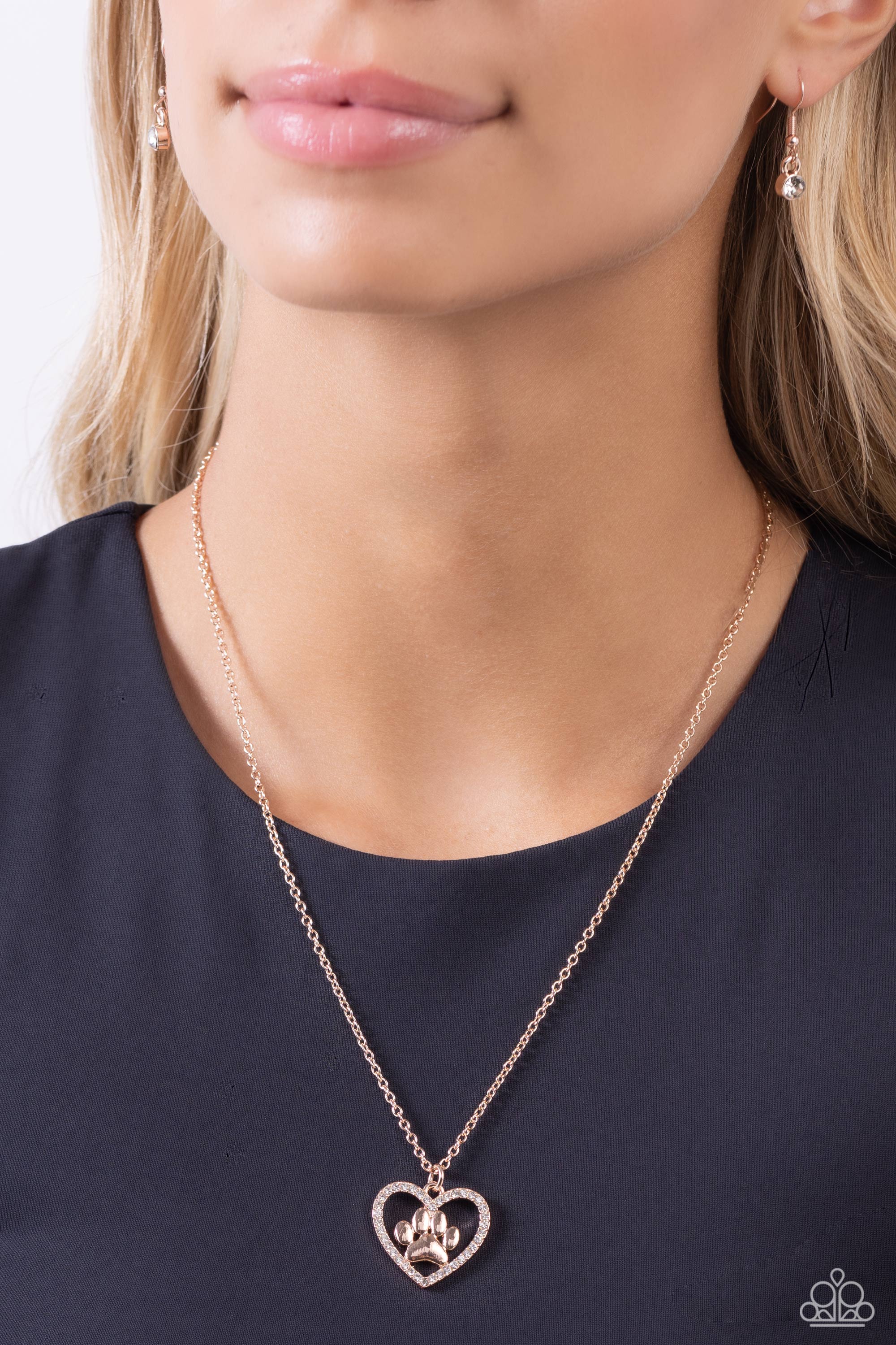 PET IN MOTION ROSE GOLD-NECKLACE