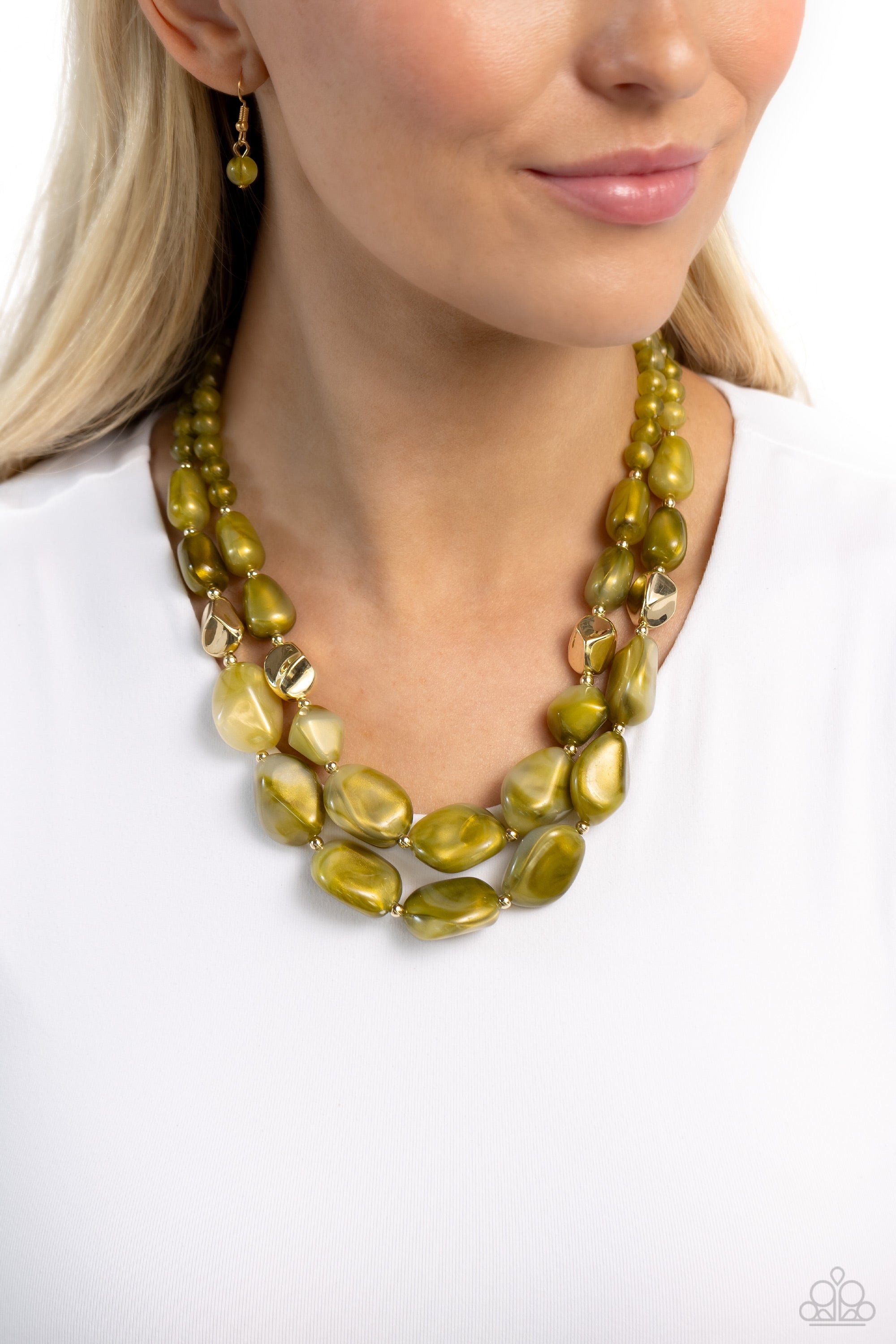 SEIZE THE STATEMENT GREEN-NECKLACE