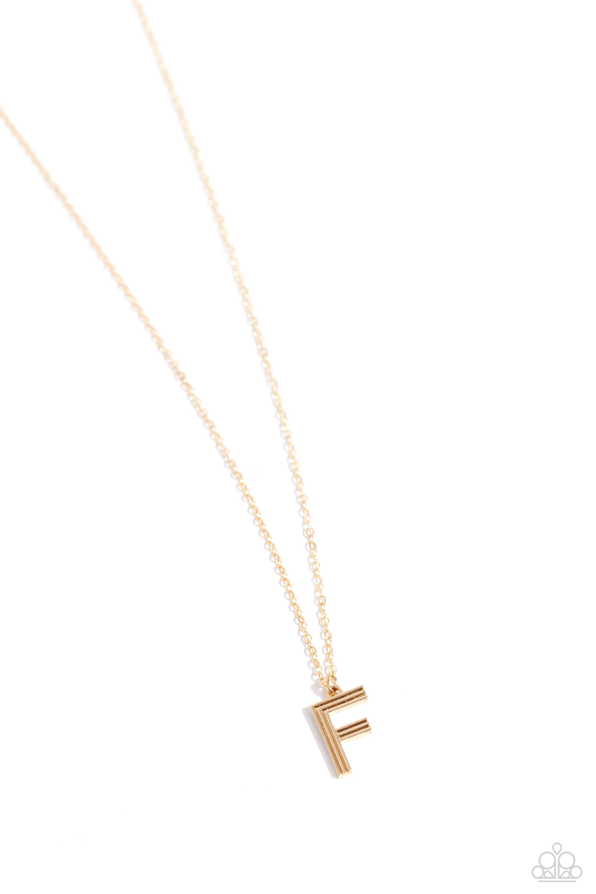 LEAVE YOUR INITIALS GOLD F-NECKLACE