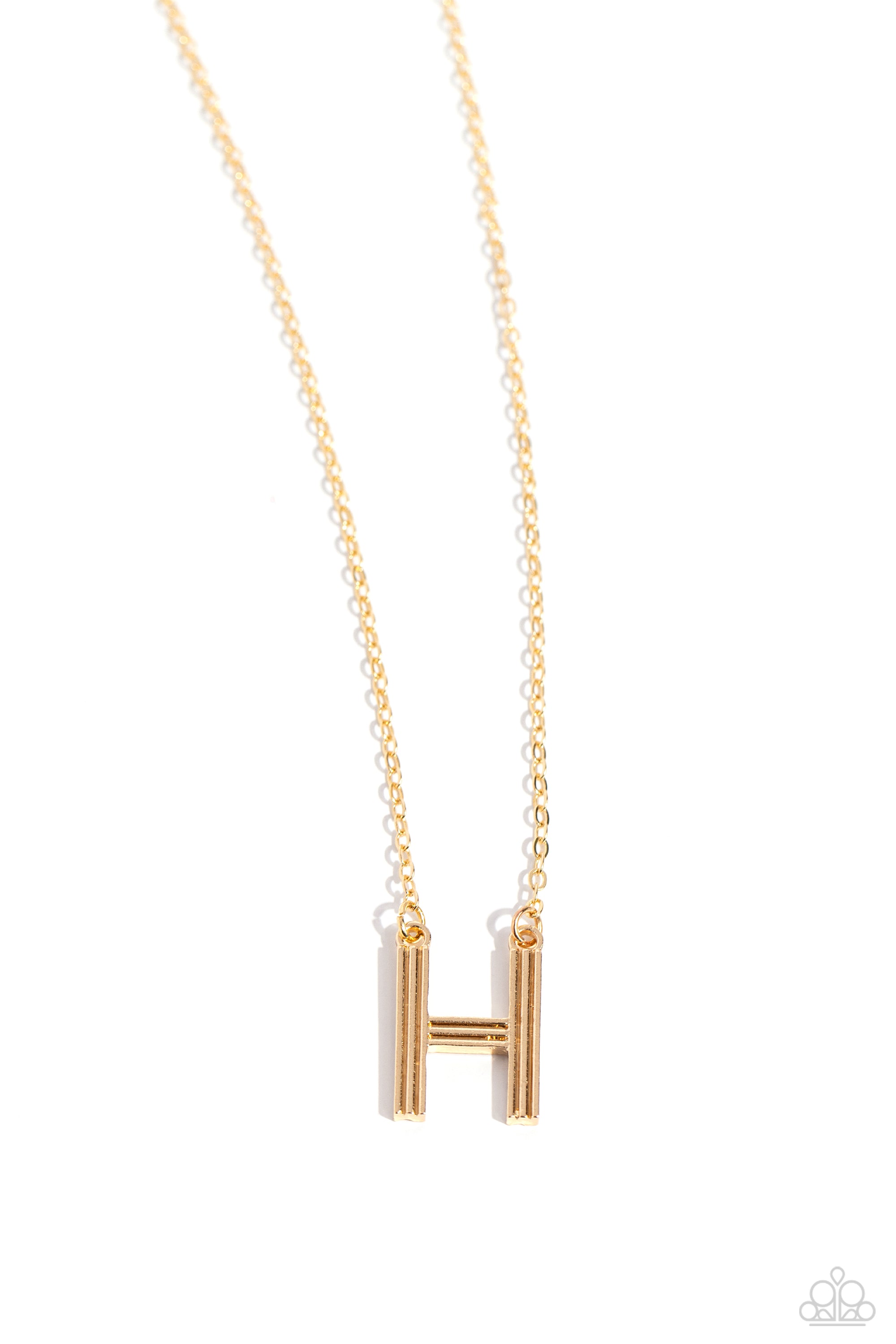 LEAVE YOUR INITIALS GOLD H-NECKLACE