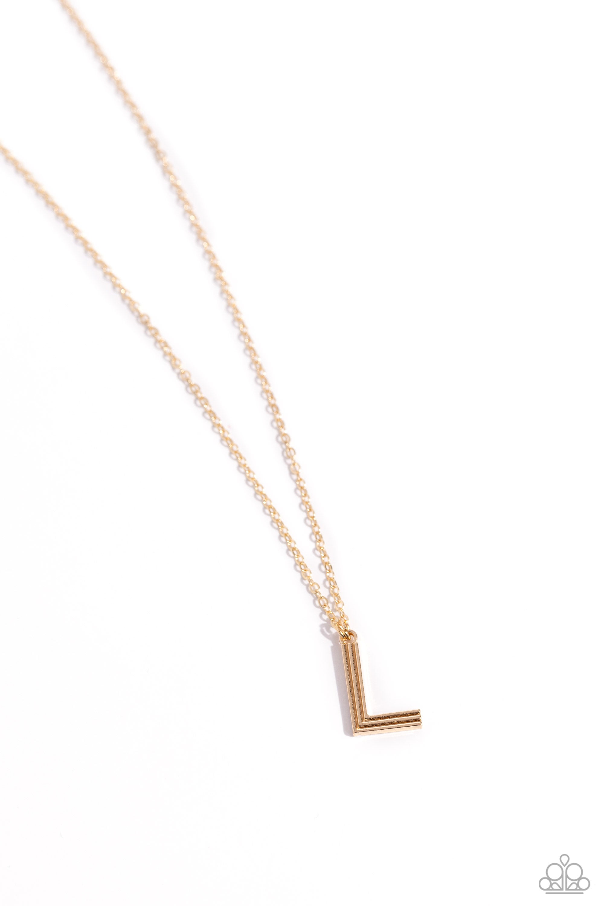 LEAVE YOUR INITIALS GOLD L-NECKLACE