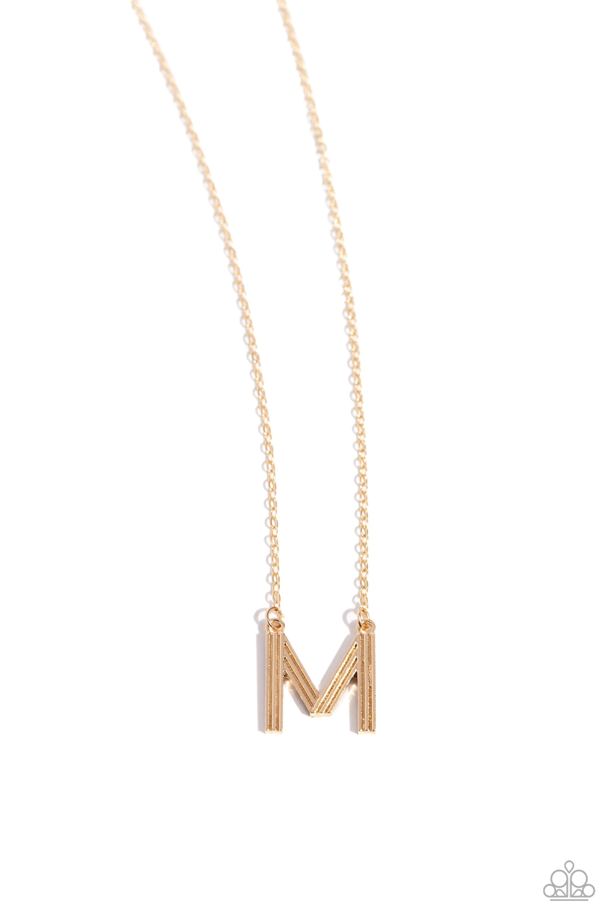 LEAVE YOUR INITIALS GOLD M-NECKLACE