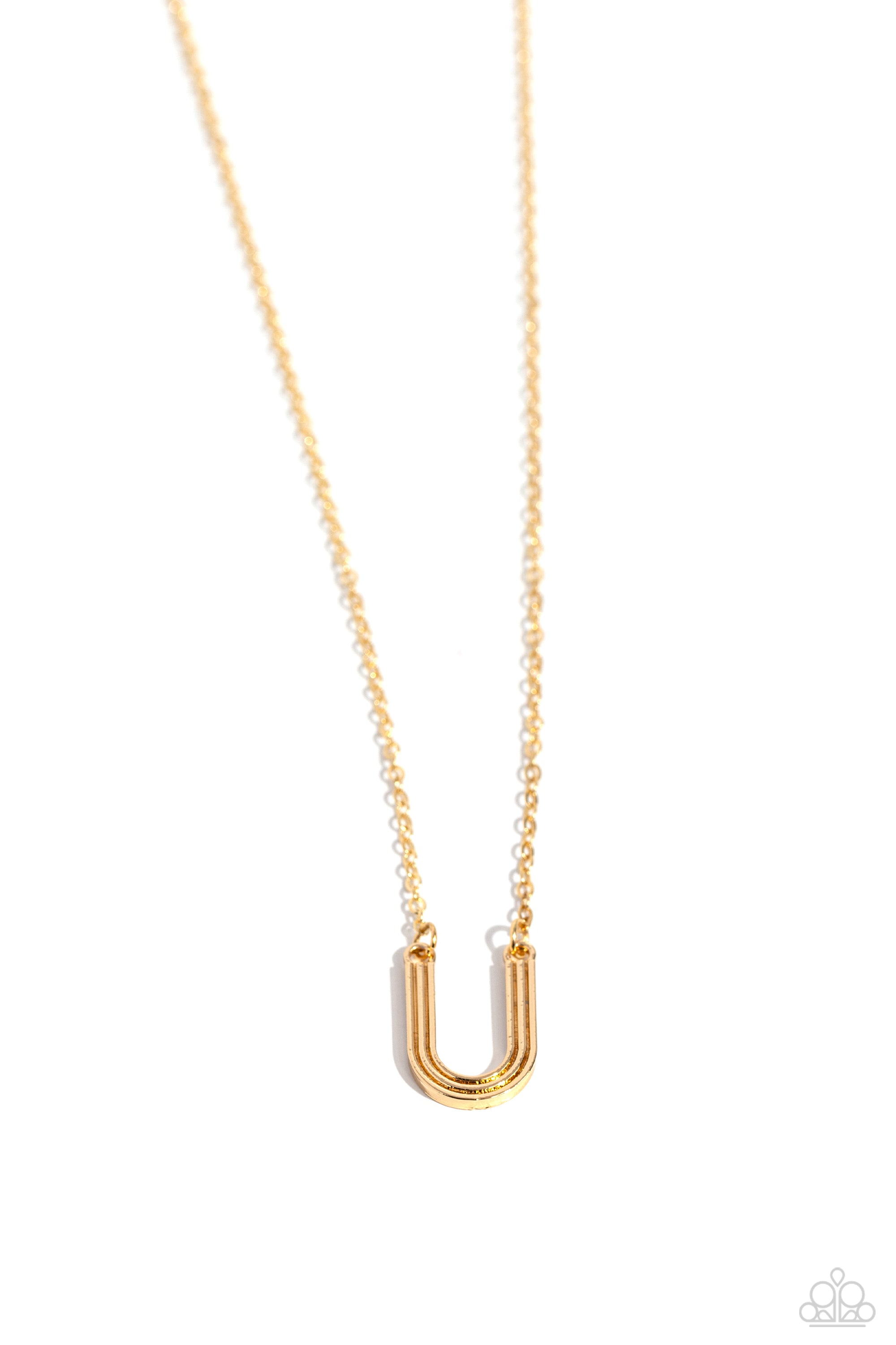 LEAVE YOUR INITIALS GOLD U-NECKLACE