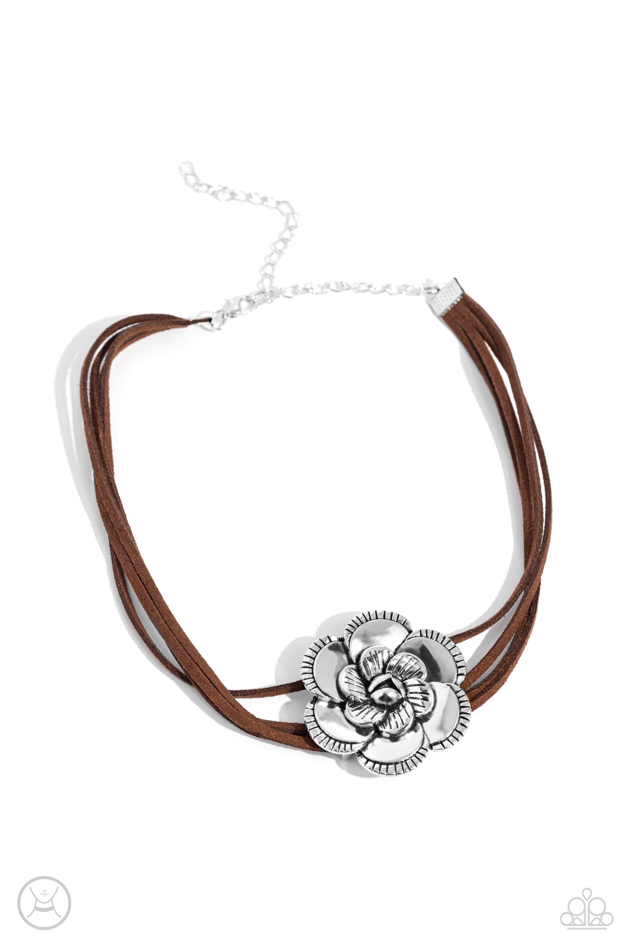 TEXTURED TAPESTRY BROWN-NECKLACE