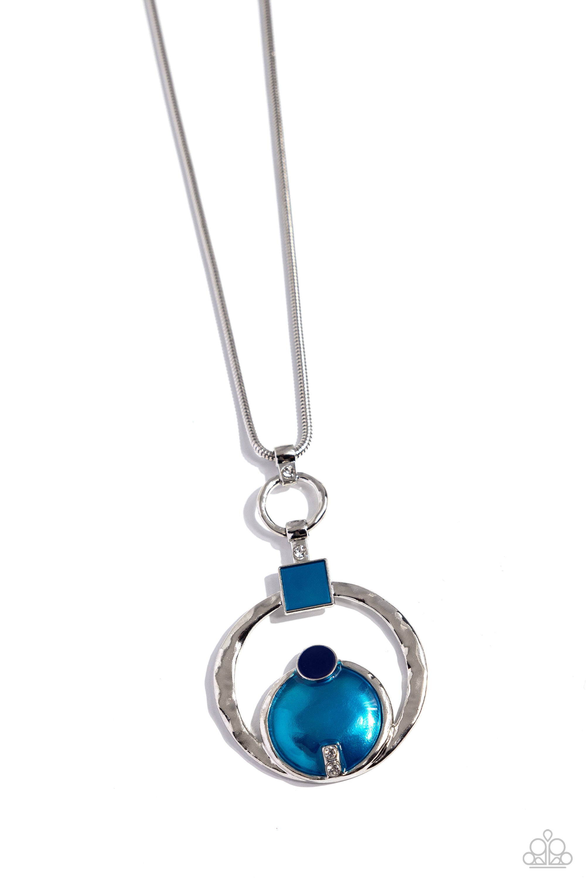 TASTEFULLY TRANSPARENT BLUE-NECKLACE