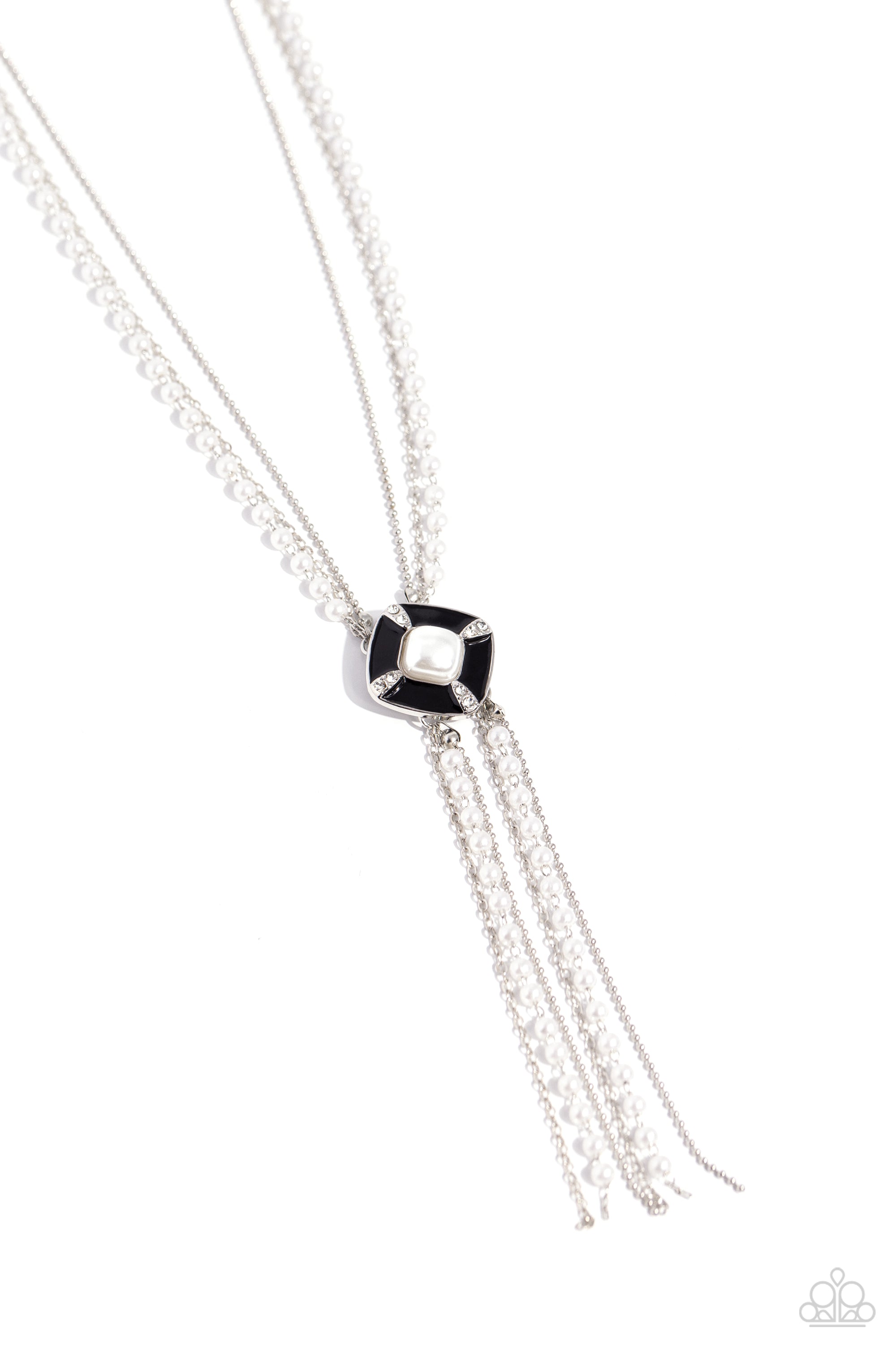 I PINKY SQUARE BLACK-NECKLACE