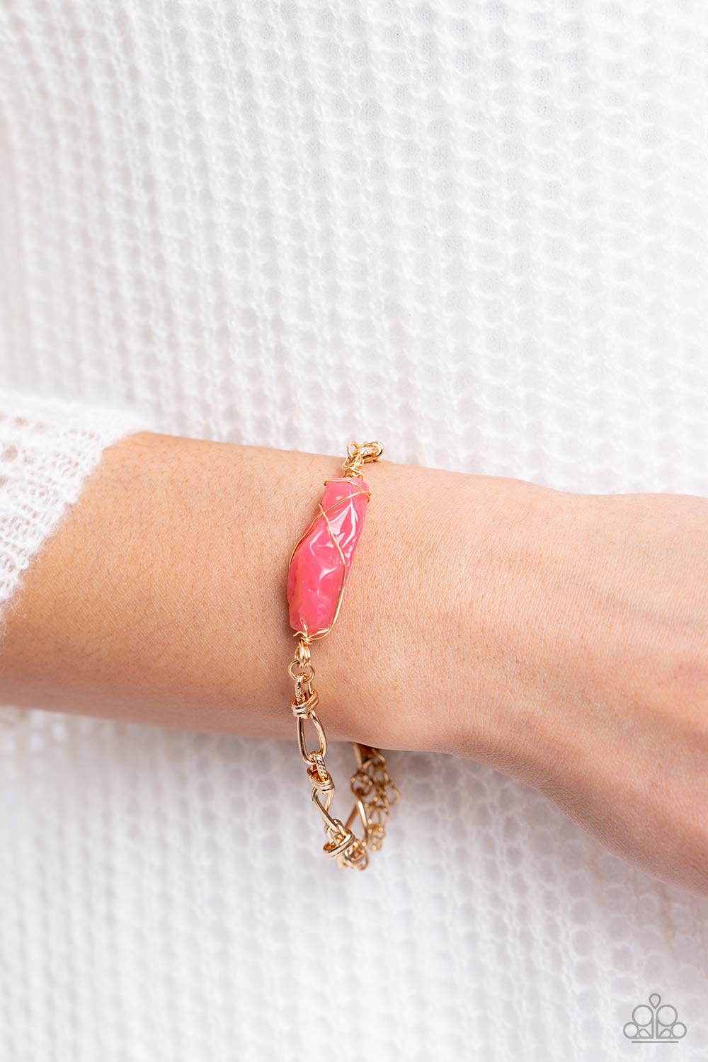 WHIMSICALLY WRAPPED PINK-BRACELET