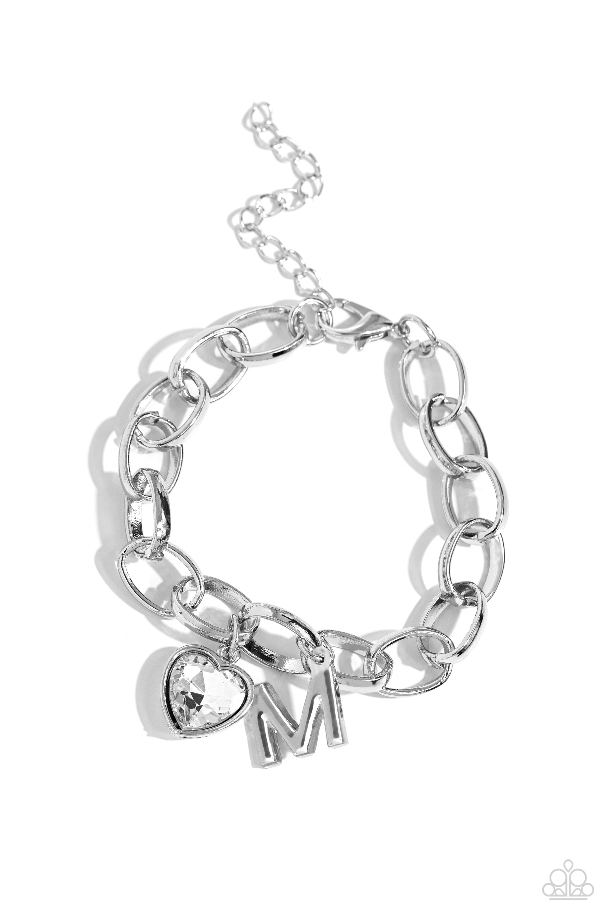 GUESS NOW ITS INITIAL WHITE M-BRACELET