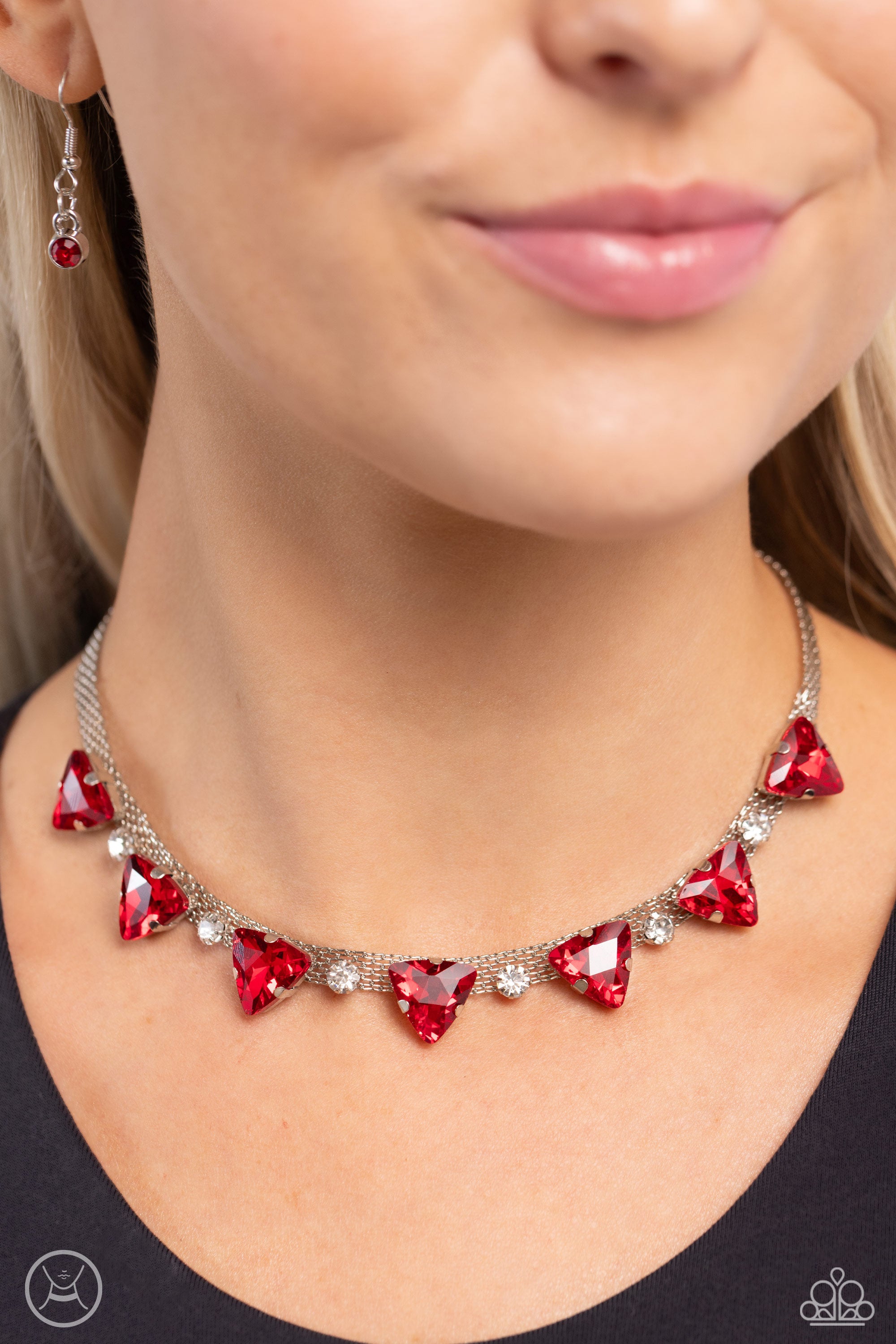 STRANDS OF SASS RED-NECKLACE
