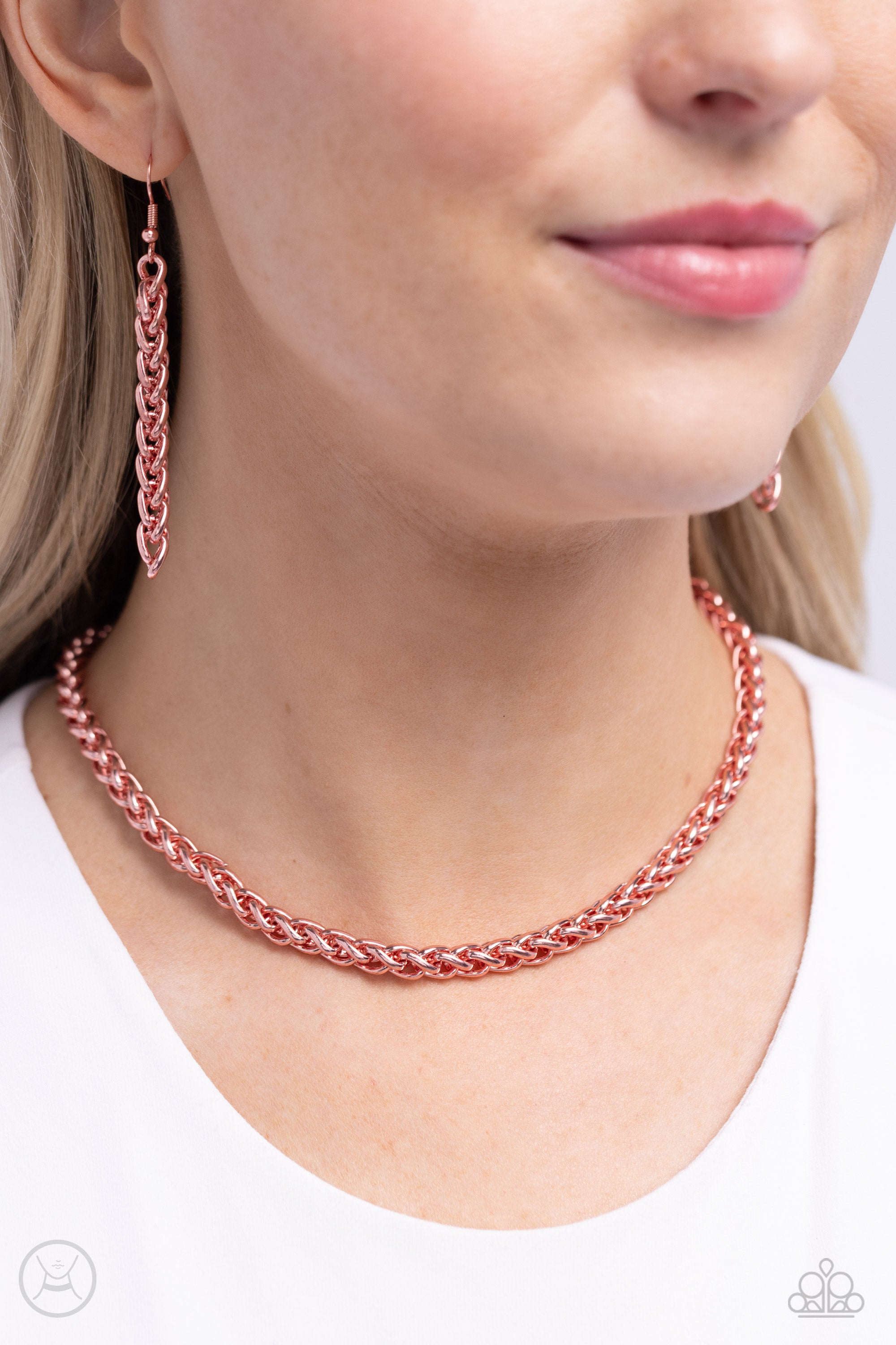 BRAIDED BATTALION PINK-NECKLACE