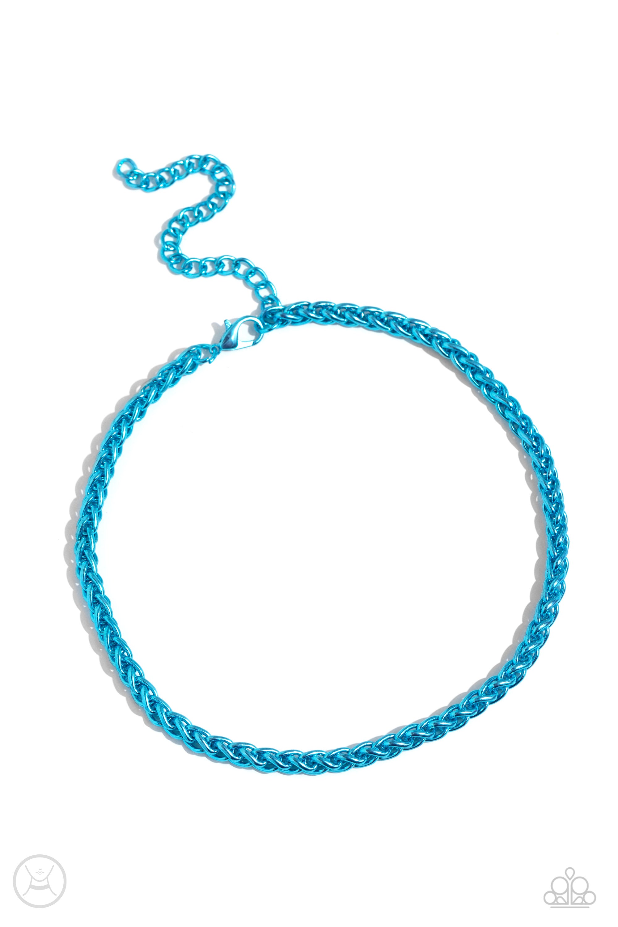 BRAIDED BATTALION BLUE-NECKLACE