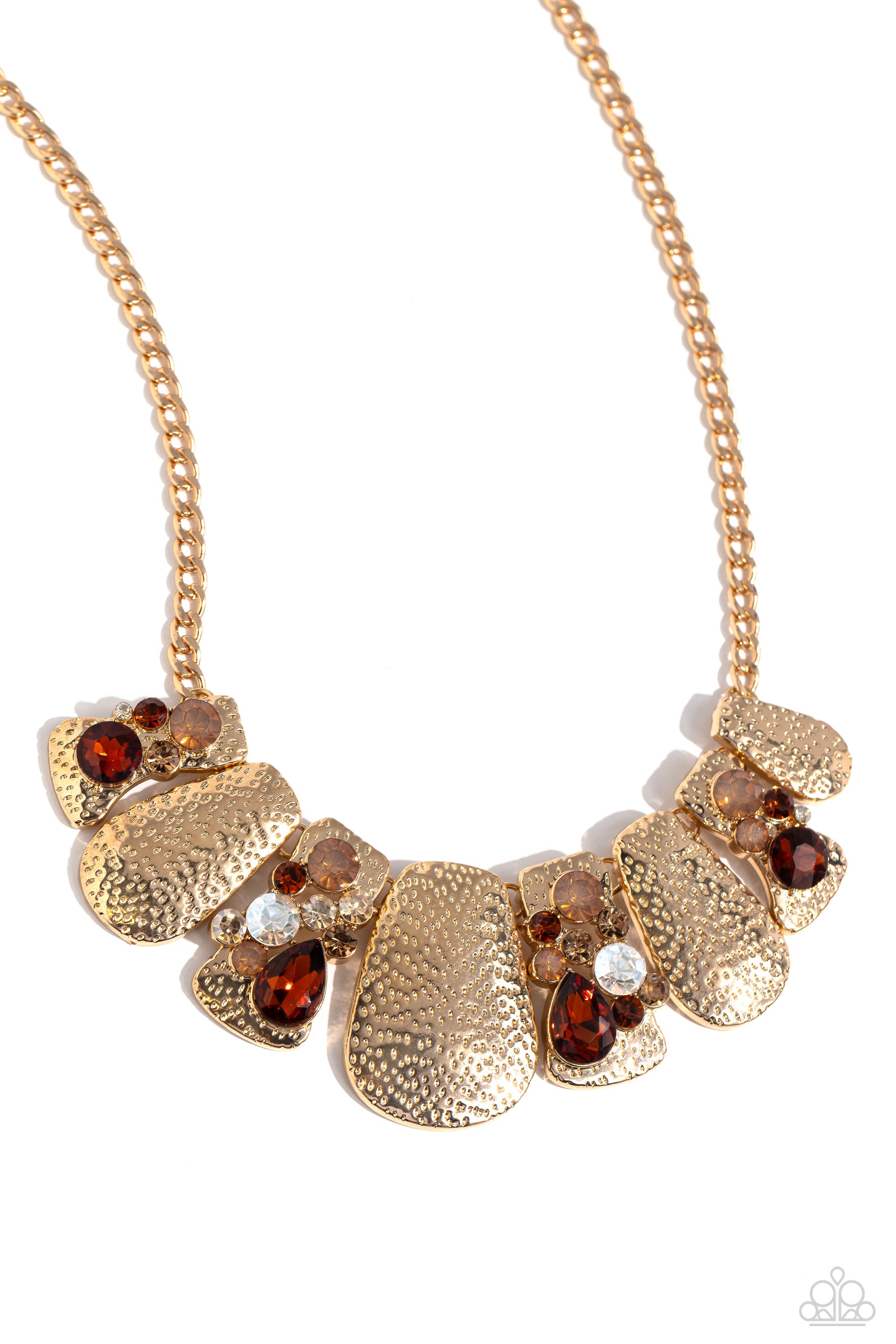 MULTICOLORED MAYHEM BROWN-NECKLACE