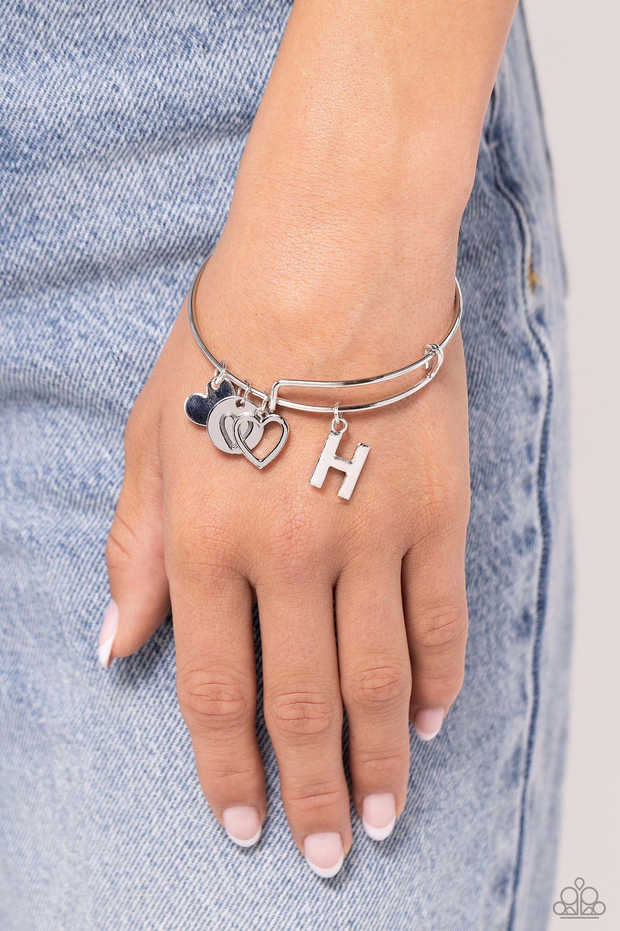 MAKING IT INITIAL SILVER H-BRACELET