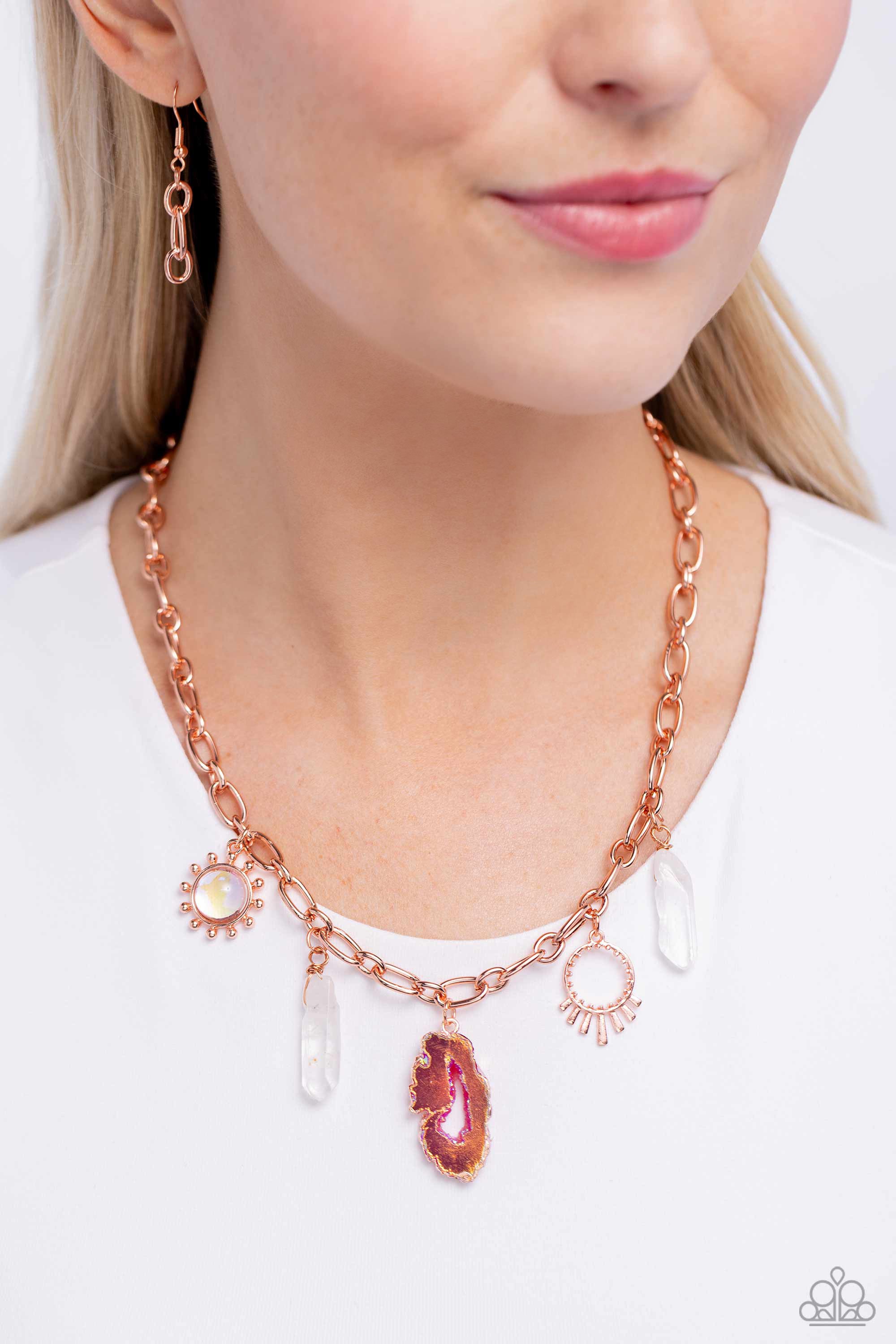 GEODE GLAM COPPER-NECKLACE