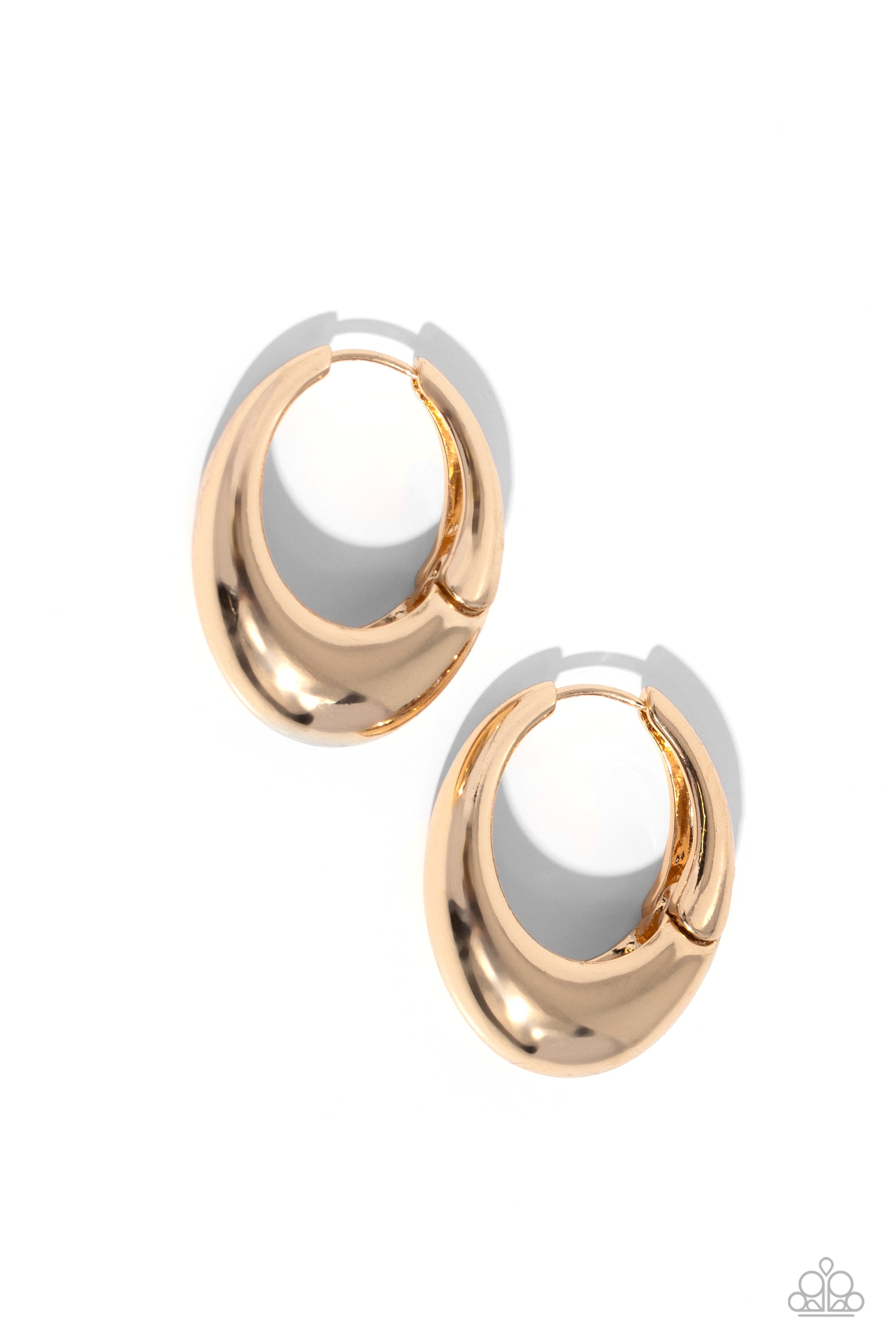 OVAL OFFICIAL GOLD-EARRINGS