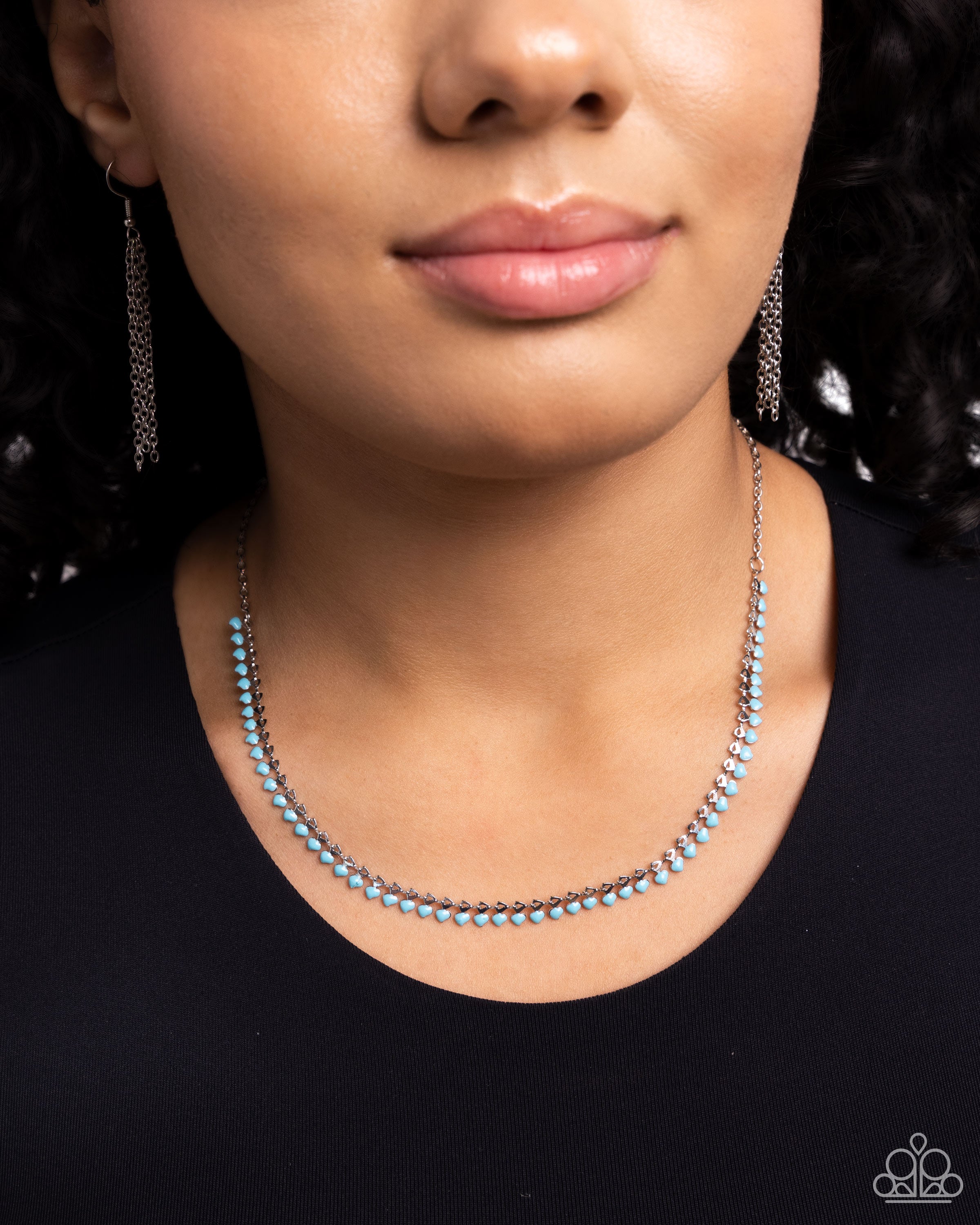 COLORED CADENCE BLUE-NECKLACE