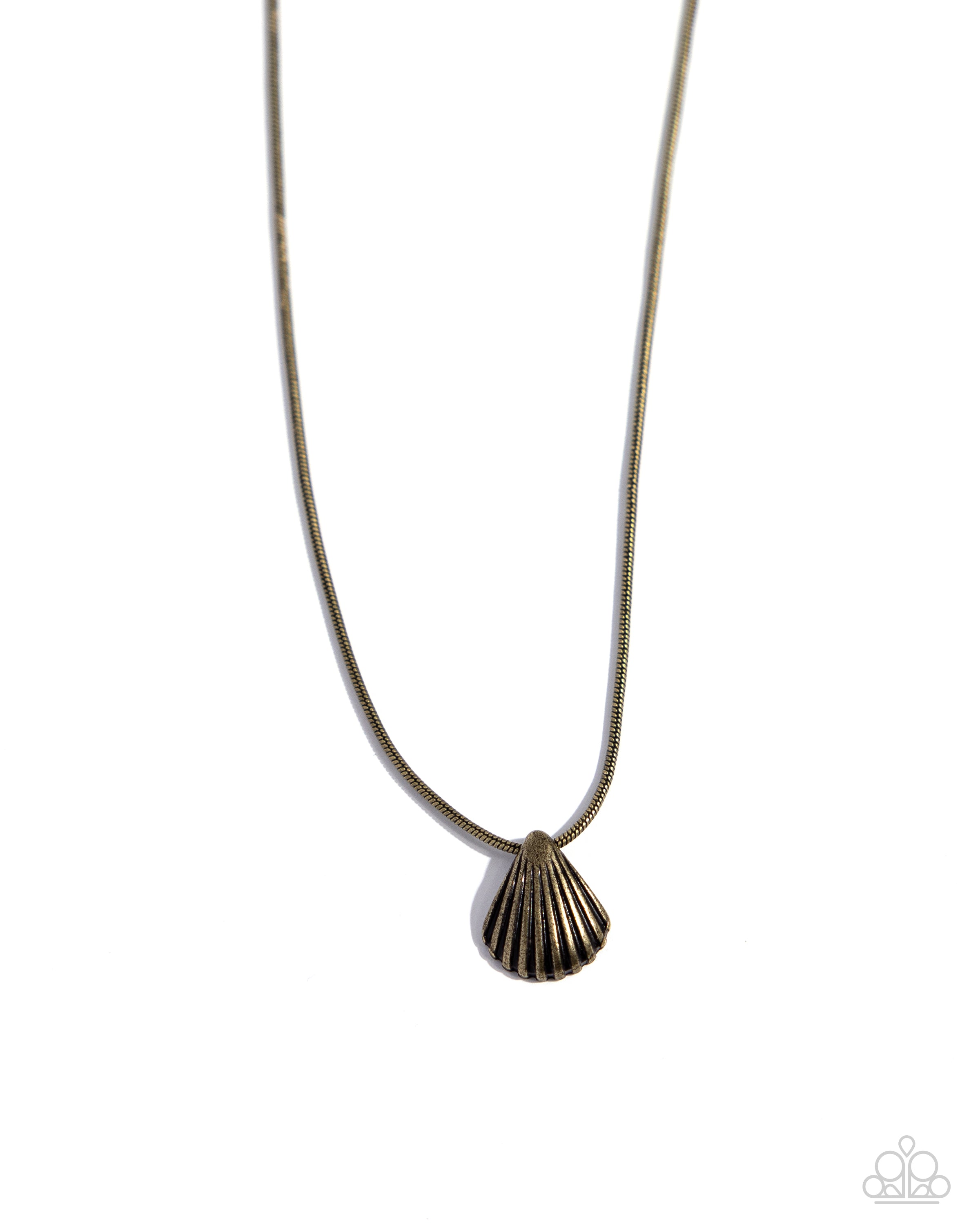 SEASHELL SIMPLICITY BRASS-NECKLACE