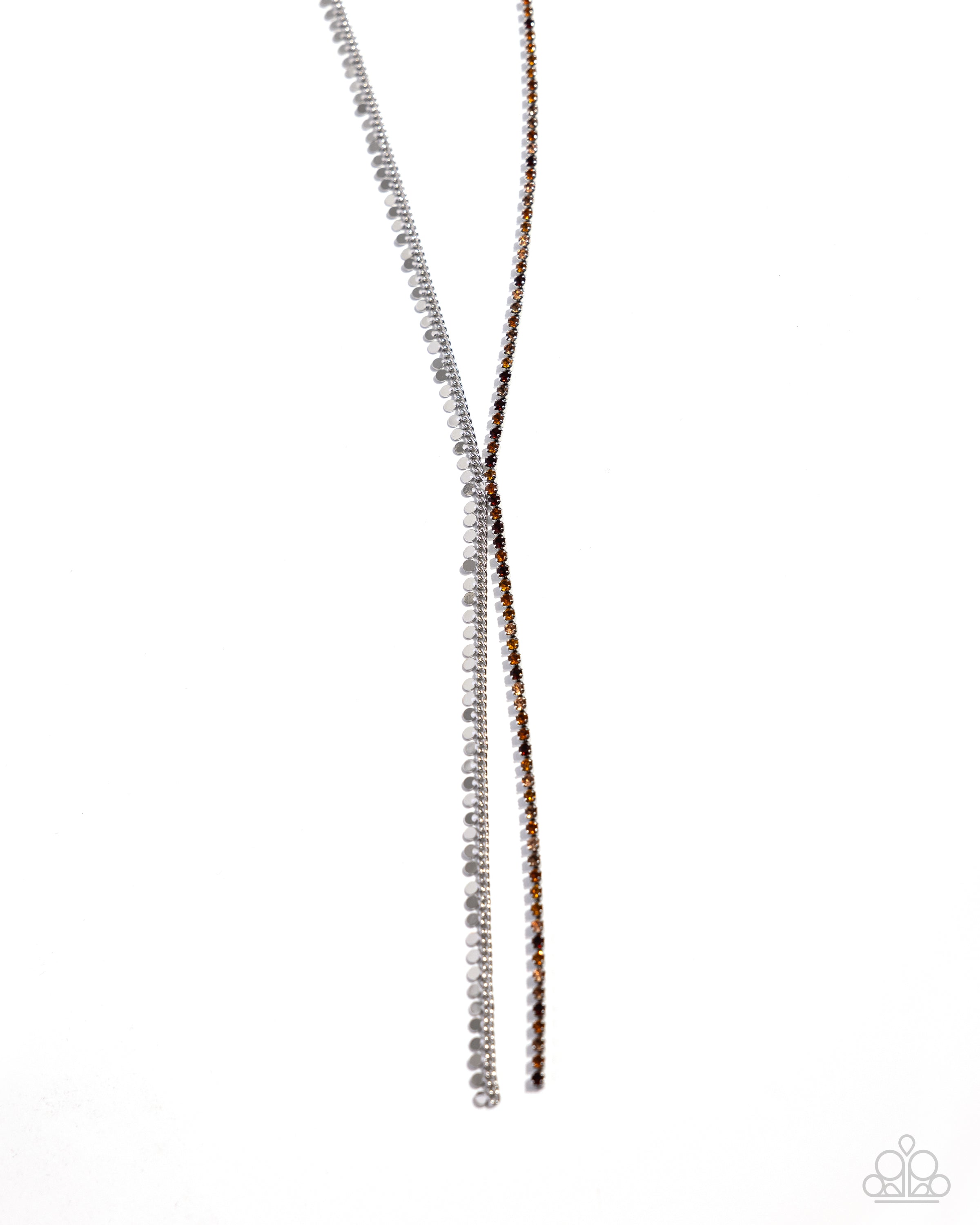 ELONGATED ELOQUENCE BROWN-NECKLACE