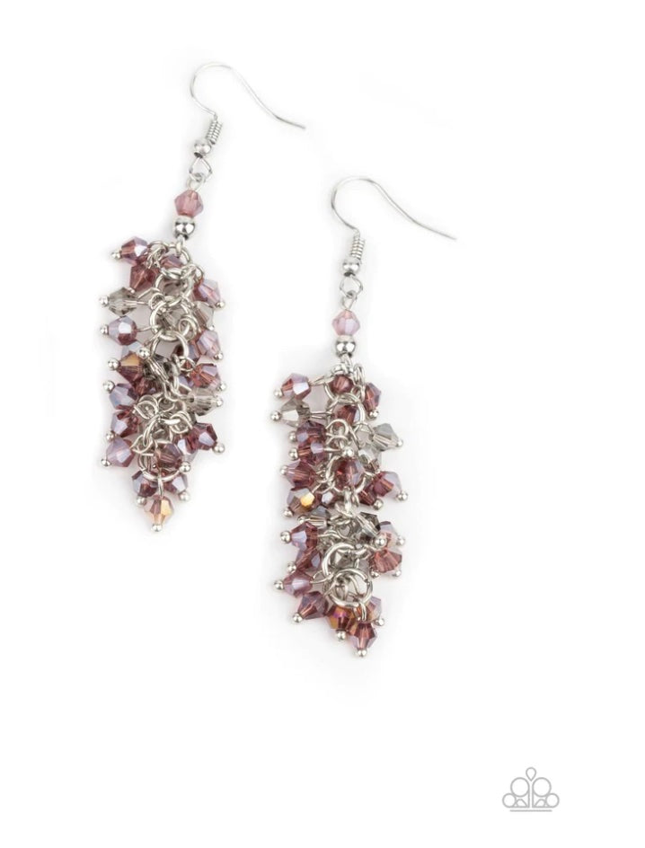 CELESTIAL CHANDELIERS PURPLE-EARRINGS