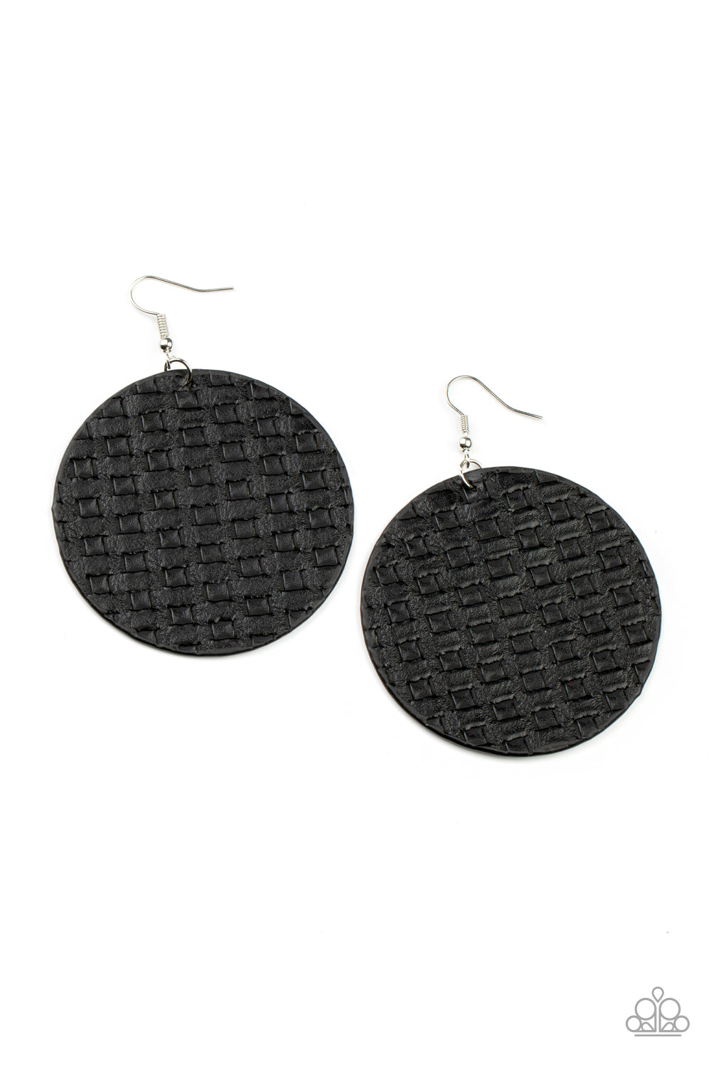 WEAVE ME OUT OF IT BLACK-EARRINGS