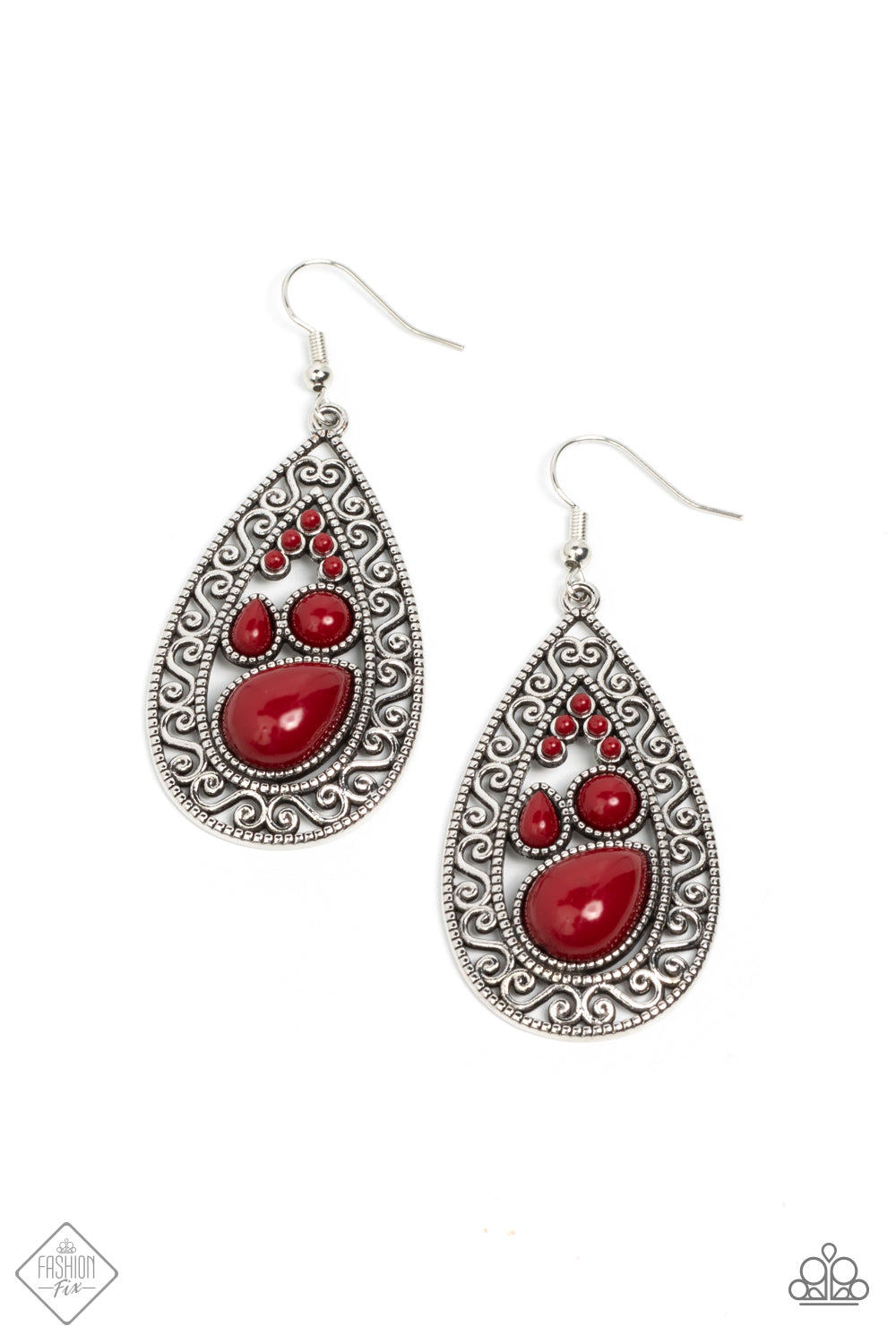 NAUTICAL DAYDREAM RED-EARRINGS