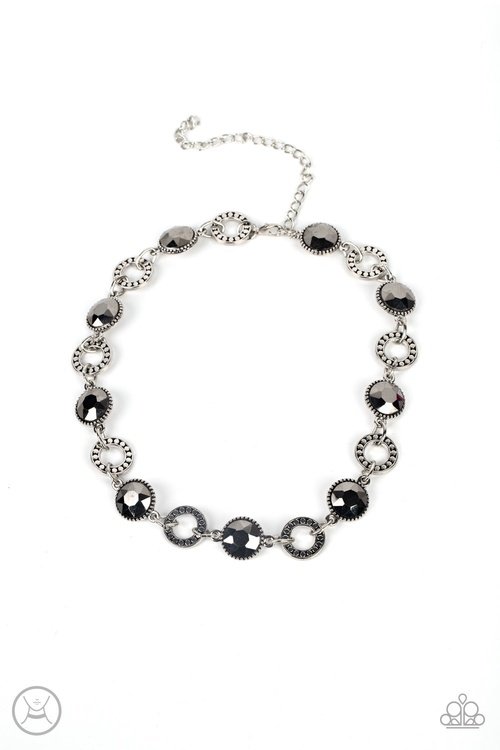 RHINESTONE ROLLOUT SILVER-NECKLACE